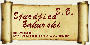 Đurđica Bakurski vizit kartica